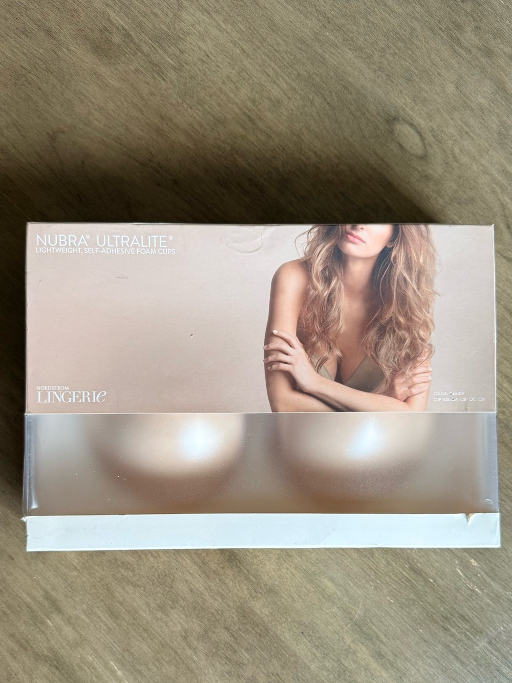NuBra Ultralite Foam Self-Adhesive Clip-Front Bandeau Cups - Nude A Cup